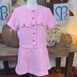 Sundayup Bubblegum Pink Tweed Dress